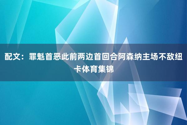 配文：罪魁首恶此前两边首回合阿森纳主场不敌纽卡体育集锦