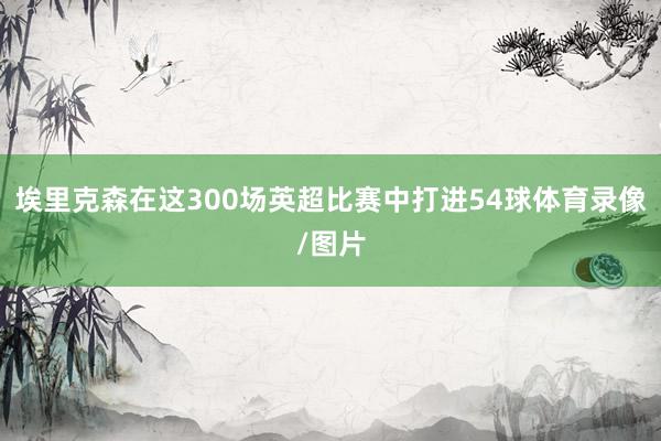 埃里克森在这300场英超比赛中打进54球体育录像/图片