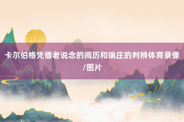 卡尔伯格凭借老说念的阅历和端庄的判辨体育录像/图片