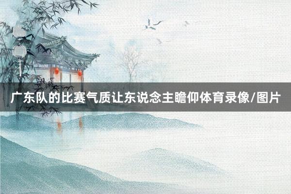 广东队的比赛气质让东说念主瞻仰体育录像/图片