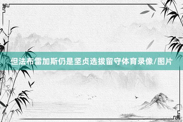 但法布雷加斯仍是坚贞选拔留守体育录像/图片