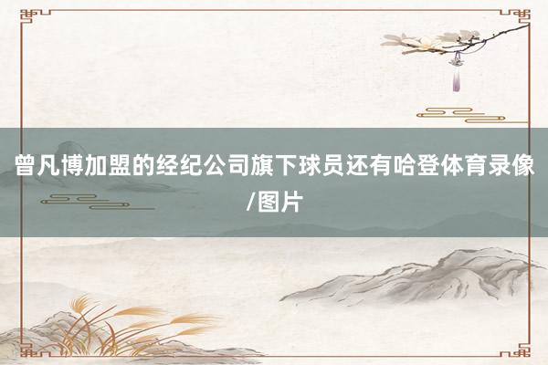 曾凡博加盟的经纪公司旗下球员还有哈登体育录像/图片