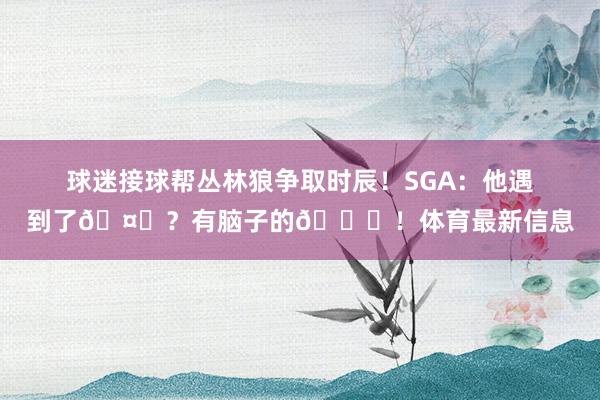 球迷接球帮丛林狼争取时辰！SGA：他遇到了🤔？有脑子的😏！体育最新信息