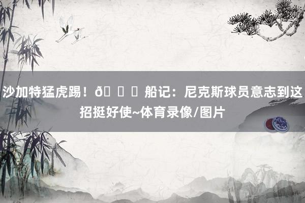 沙加特猛虎踢！😂船记：尼克斯球员意志到这招挺好使~体育录像/图片