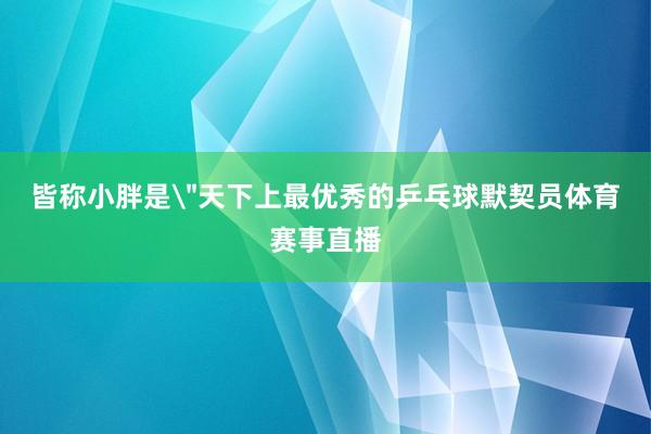 皆称小胖是