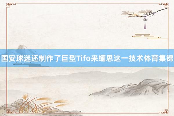 国安球迷还制作了巨型Tifo来缅思这一技术体育集锦