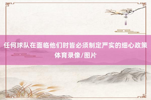 任何球队在面临他们时皆必须制定严实的细心政策体育录像/图片