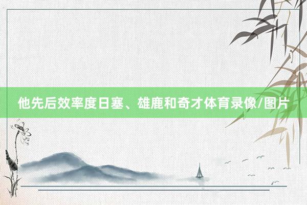 他先后效率度日塞、雄鹿和奇才体育录像/图片