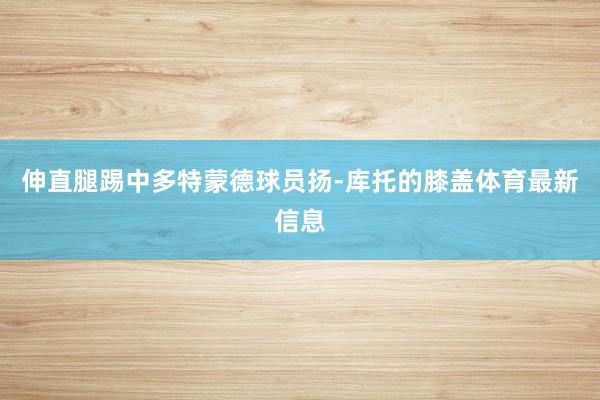 伸直腿踢中多特蒙德球员扬-库托的膝盖体育最新信息