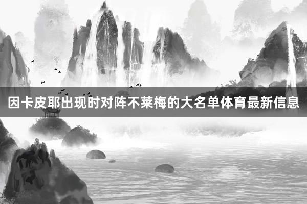 因卡皮耶出现时对阵不莱梅的大名单体育最新信息