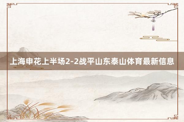 上海申花上半场2-2战平山东泰山体育最新信息