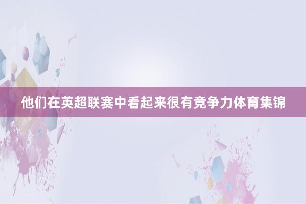 他们在英超联赛中看起来很有竞争力体育集锦