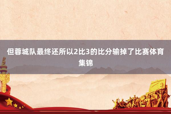 但蓉城队最终还所以2比3的比分输掉了比赛体育集锦