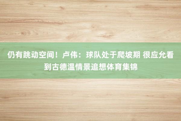 仍有跳动空间！卢伟：球队处于爬坡期 很应允看到古德温情景追想体育集锦