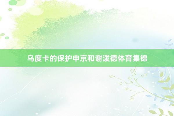 乌度卡的保护申京和谢泼德体育集锦
