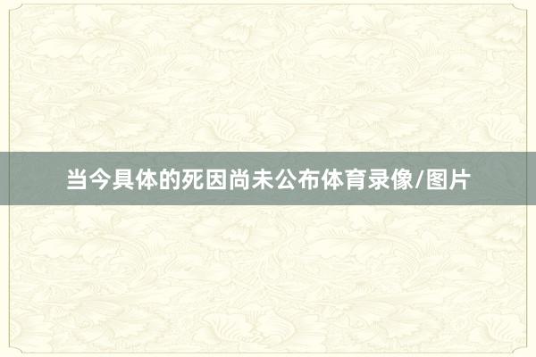 当今具体的死因尚未公布体育录像/图片